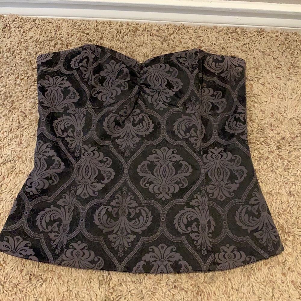 White House Black Market strapless bustier top